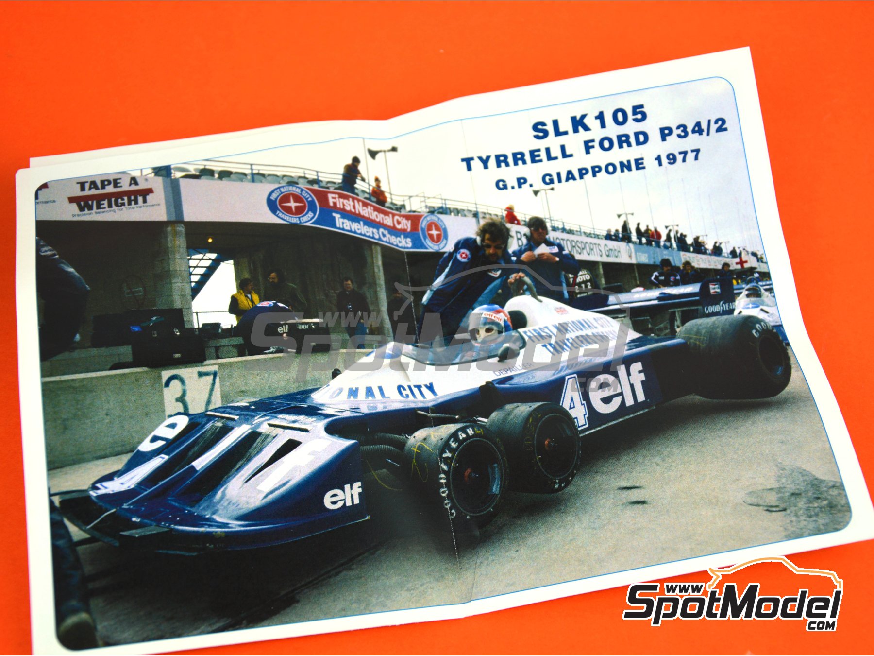 【未組立】TAMEO Kits /Tyrrell Ford P34　#1/43 Tameo 1/43 TMK247 1977 Tyrrell Ford P34/2 6-wheel British GP